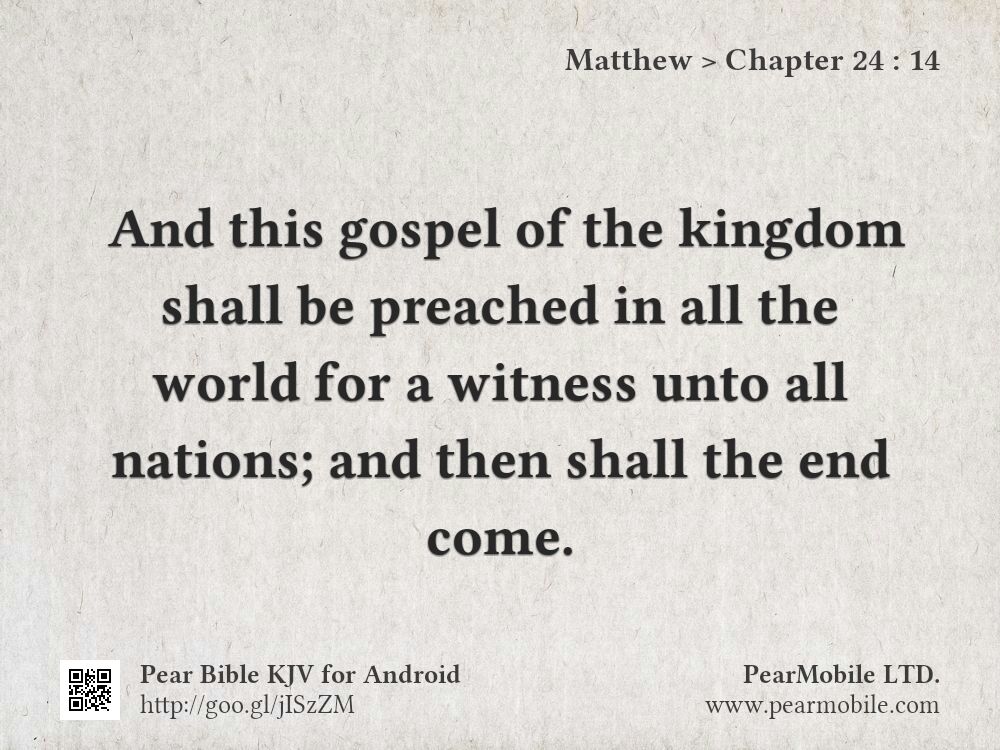 Matthew, Chapter 24:14